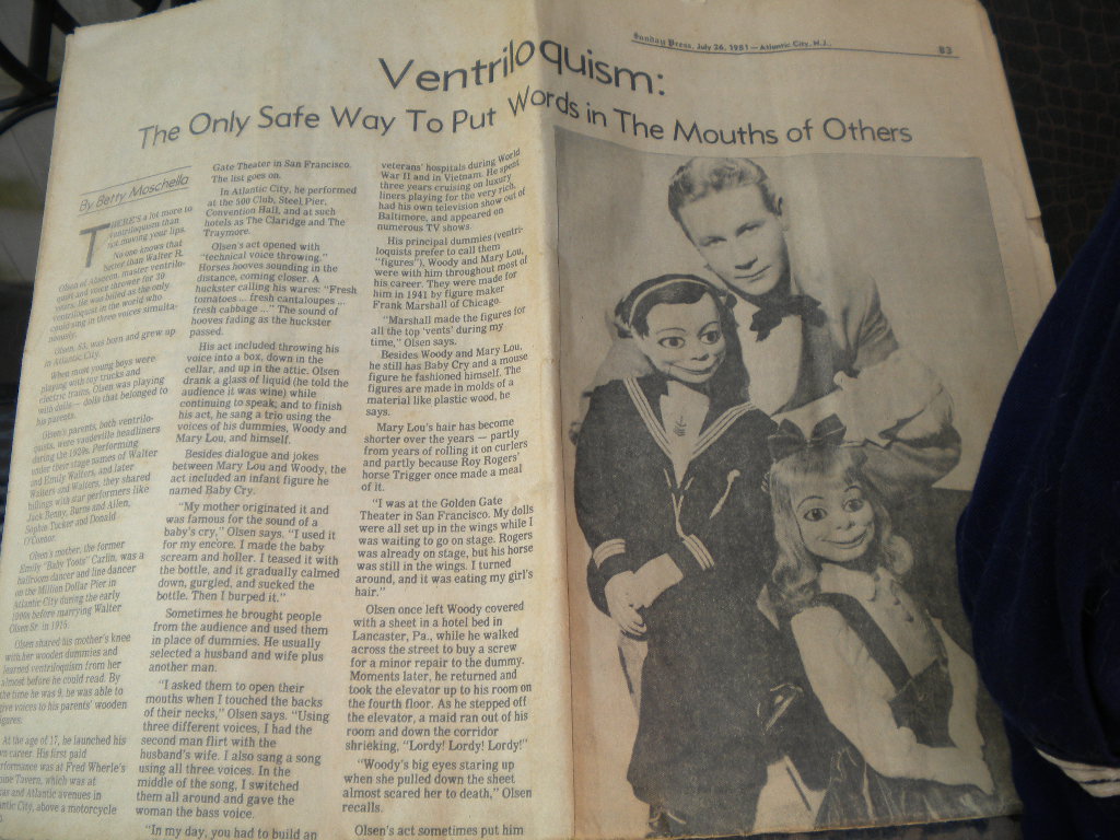Ventriloquist Central |  Walter Walters Frank Marshall Ventriloquist Figures